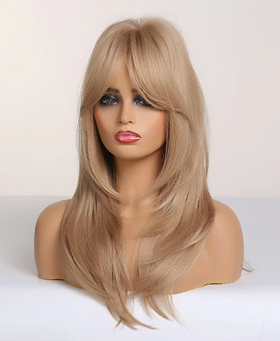 Gold blonde 22 inches long wig