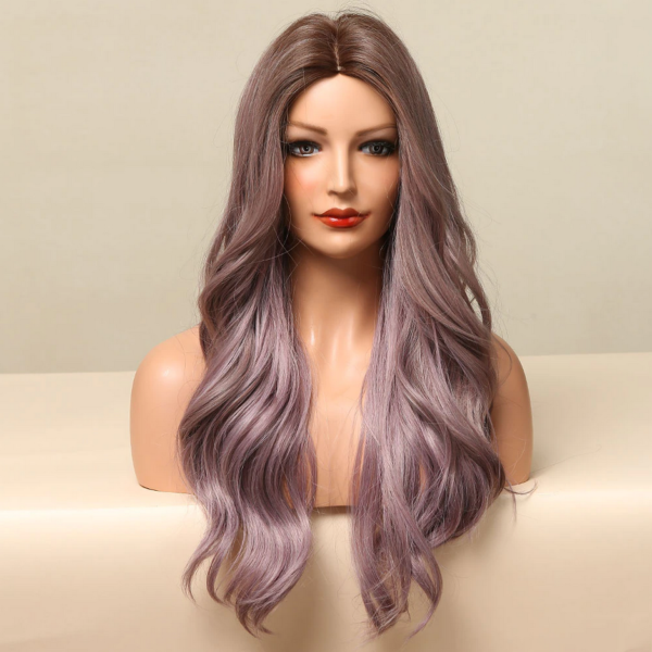 Vicky Long Wavy Bottom Wig Side view