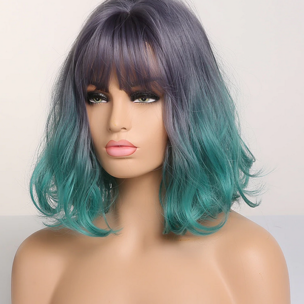 short green bottom wig