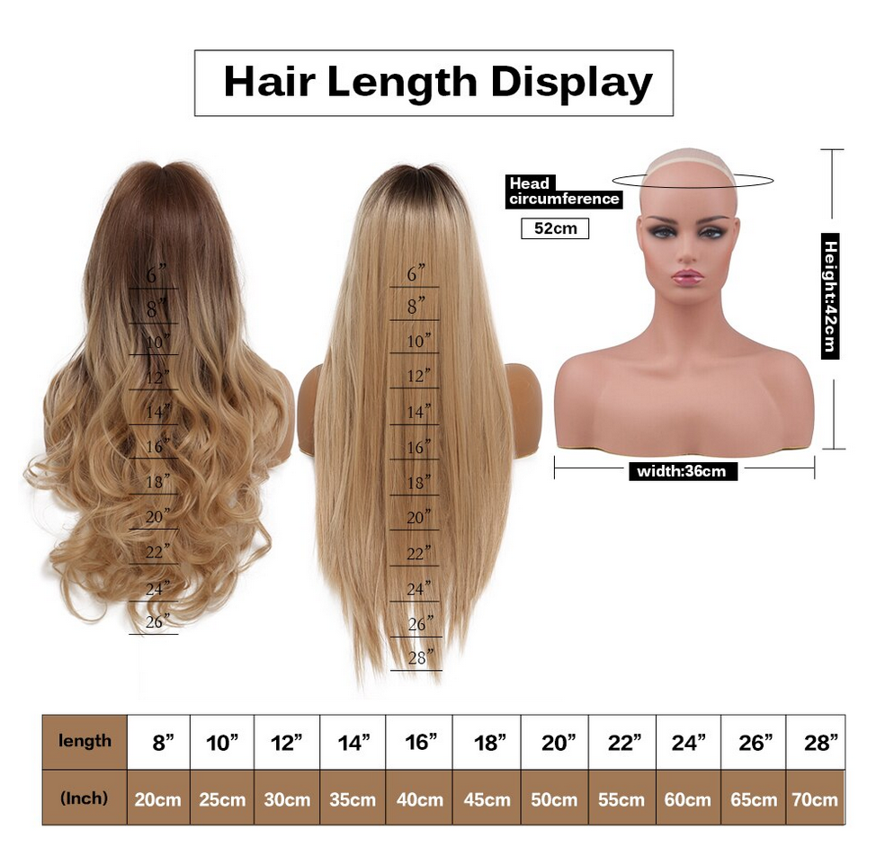 hair length measurment display